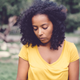 Black woman sad